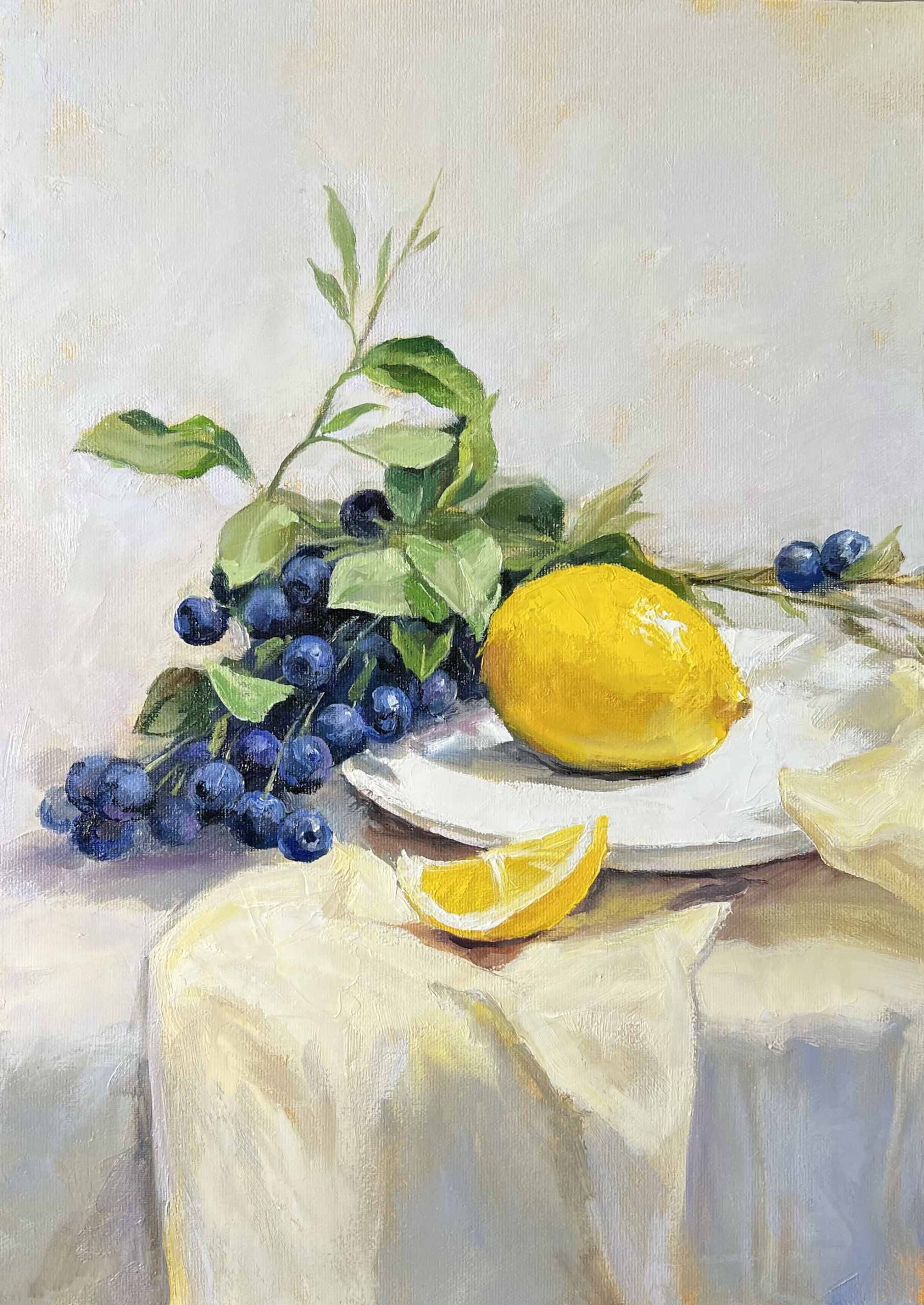«Лимон и Голубика: Солнечный натюрморт» 2025